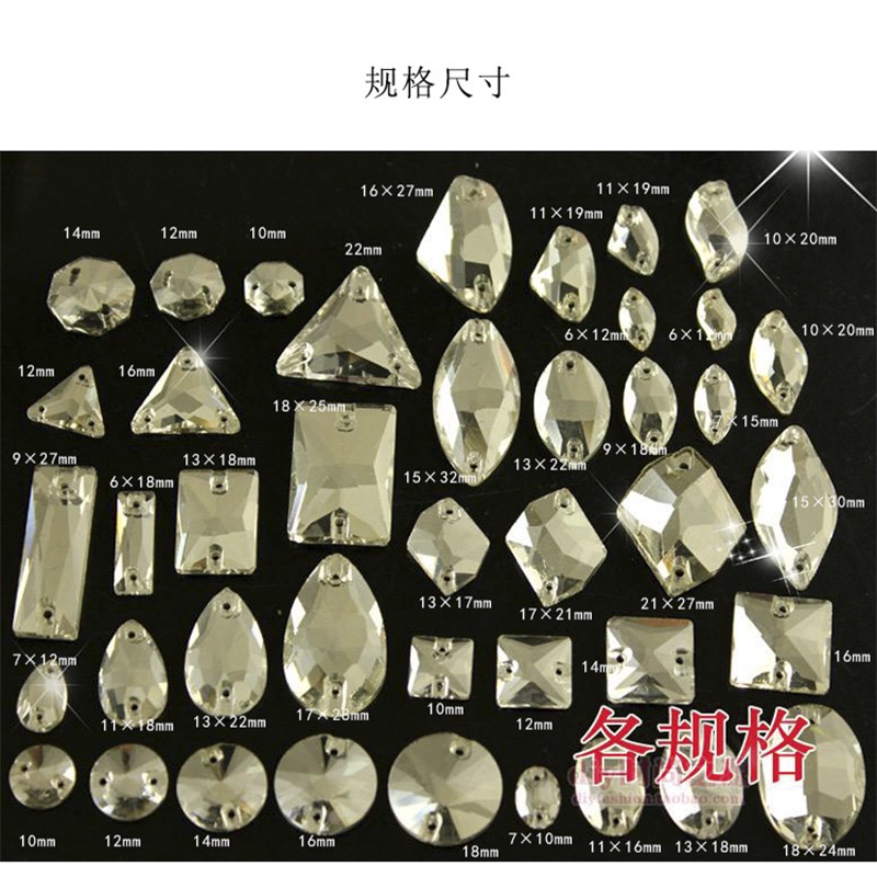 30pcs เพชรเทียม พื้นแบน แฮนด์เมด diy อุปกรณ์เสริม สําหรับเย็บผ้า ตกแต่งเสื้อผ้า ชุดแต่งงาน