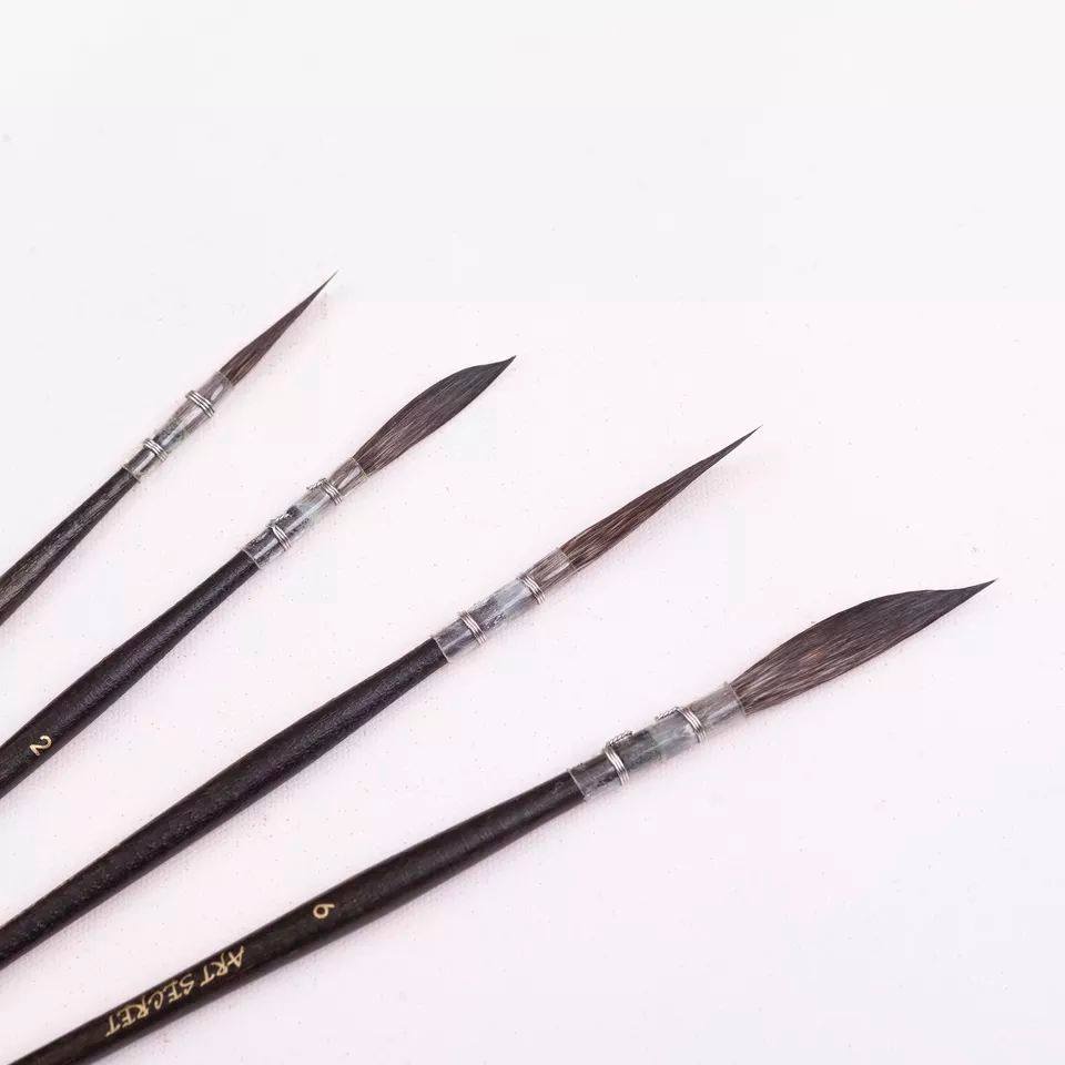 พู่กันดาบยาวขนกระรอกด้ามไม้เบิร์ช Art Secret 688DS dagger Squirrel Hair Birch Wood Rod brush