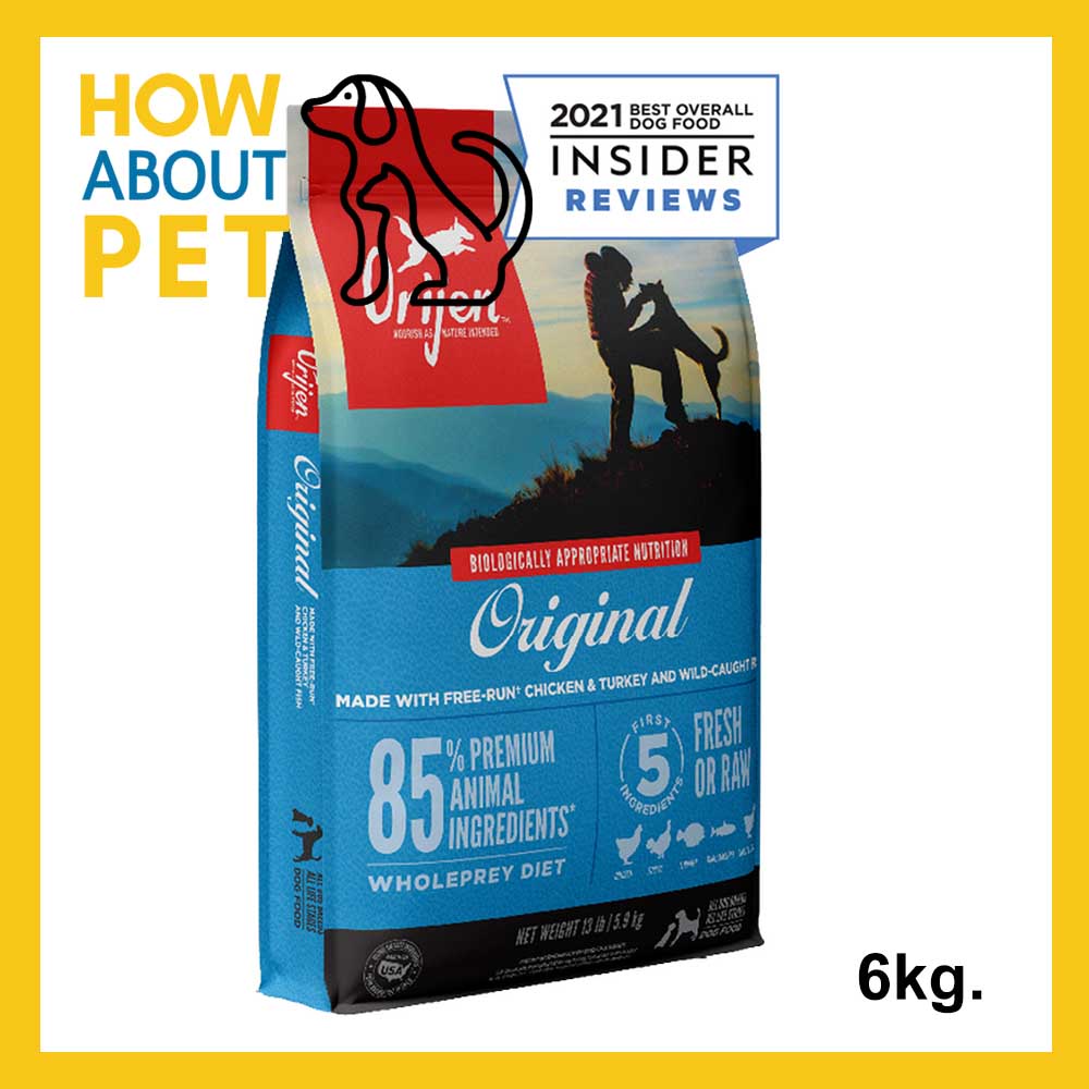 6Kg อาหารเม็ดสุนัข ORIJEN Original Dog Food สำหรับสุนัขทุกสายพันธุ์และทุกวัย 6กก.ORIJEN Original Dog