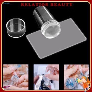 fi 1 Set Nail Stamping Tool Clear Nail Stamper French Nails Stamp with Scraper Good Elasticity