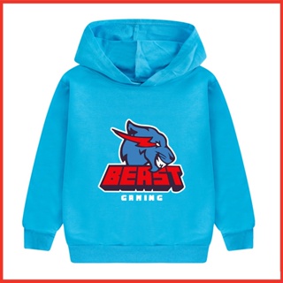 เสื้อกันหนาวแขนยาวลําลอง มีฮู้ด ลาย Mr Beast Lightning Cat แฟชั่นสําหรับเด็กผู้ชาย และเด็กผู้หญิง อายุ 3-15 ปี