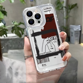 เคสโทรศัพท์มือถือ แบบใส ลายกราฟฟิตี้อวกาศ สําหรับ iphone 14ProMax 14Plus 13 11 12 7Plus X XR XS Max 8 7