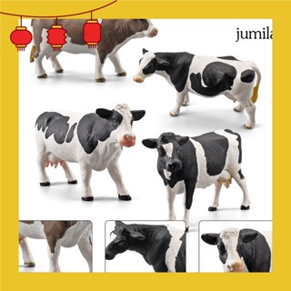 Jumila โมเดลพลาสติก รูปสัตว์ วัวจําลอง สําหรับตกแต่งโต๊ะทํางาน