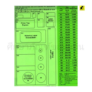 ป้ายสติ๊กเกอร์อเนกประสงค์ ตราช้าง ขนาด A1-A16