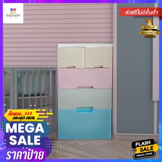 ตู้ลิ้นชัก 4 ชั้นทึบ มีล้อ STACKO A58 58x38x98.5 ซม. หลากสี4-TIER DRAWER UNIT WITH WHEELS STACKO A58 58X38X98.5CM MULTIC