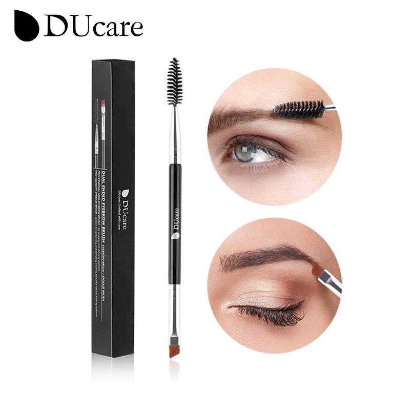Ducare Makeup Blush brush Double Head Beveled Eyebrow Eyelash brush Make up Eye brush