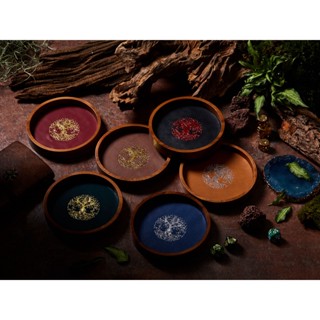 Tree of Life Circle Mini Tray | ถาดไม้ ถาดทอย ลูกเต๋า Dice DnD D&amp;D MTG RPG TRPG เกมกระดาน บอร์ดเกม Game Magic เมจิก