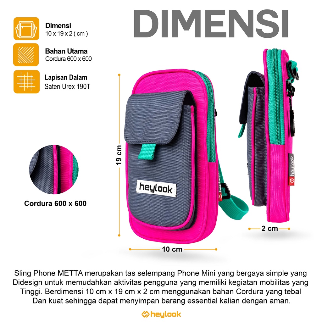 HEYLOOK – Sling Phone Bag BETTA Sling Pouch Wallet for Men and Women Sling Pouch ราคา ถูกที่สุด ดีลบีเคเค แกลเลอรีภาพที่ 3