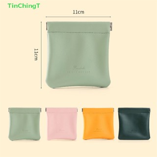 [TinChingT] Automatic Closing Lip Pouch Leather Coins Earphone Jewelry Organizer Bag [NEW]