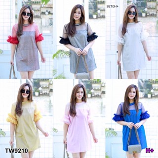 MM9210 Dress #สาวอวบ เดรสแขนมุ้ง Dress #chubby girl net sleeve dress