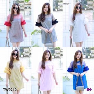 MM9210 Dress #สาวอวบ เดรสแขนมุ้ง Dress #chubby girl net sleeve dress