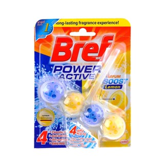 ก้อนทำความสะอาดสุขภัณฑ์ BREF 51g 4 ชิ้น ACTIVE LEMONTOILET BOWL CLEANER TABLETS BREF 51G 4PCS ACTIVE LEMON