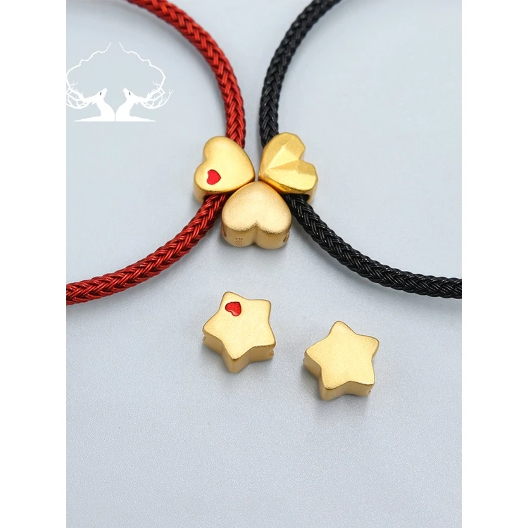 จี้สร้อยคอ สร้อยข้อมือ รูปดาว สไตล์จีนโบราณ สีทอง