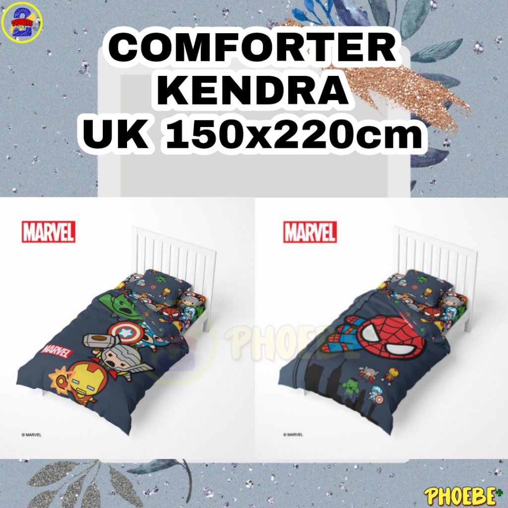 ผ้านวม KENDRA ขนาด 150x220ซม. (ผ้าปูที่นอนไม่มี) Marvel Spiderman Hulk Town Pooh Huggable Numbers Motif - ผ้าปูที่นอนอย่างเดียว - twokeysstore
