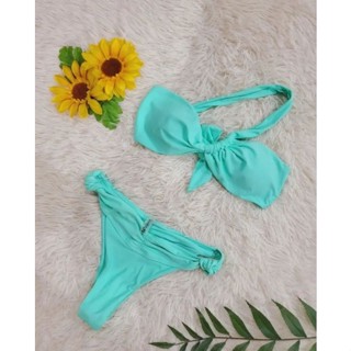 bikini สีเขียวมิ้น size L พร้อมส่ง 💚