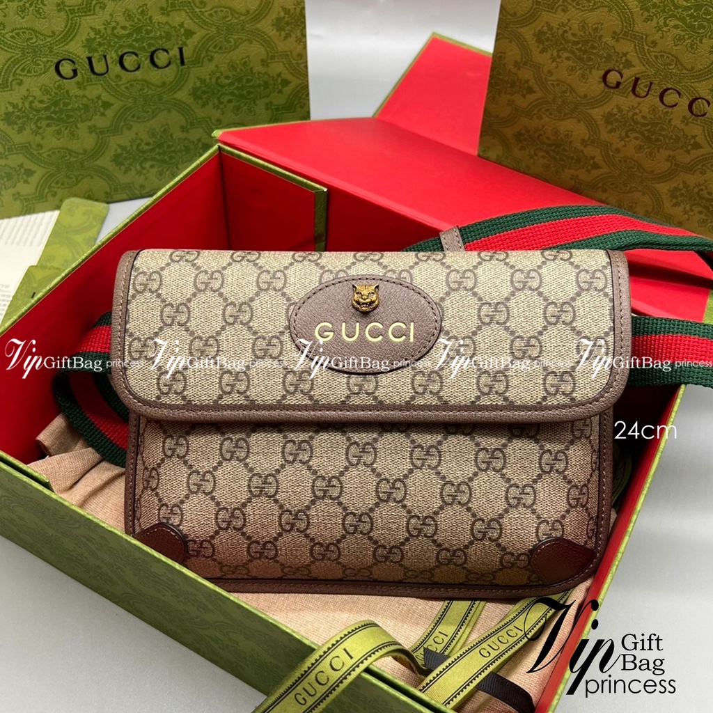 =GUCCI Neo Vintage GG Supreme belt bag / =Gucci Belt bag เกรดใช้งานสลับของแท้ เกรดออริจินอล ใช้ได้ทั้งชายหญิง unisex