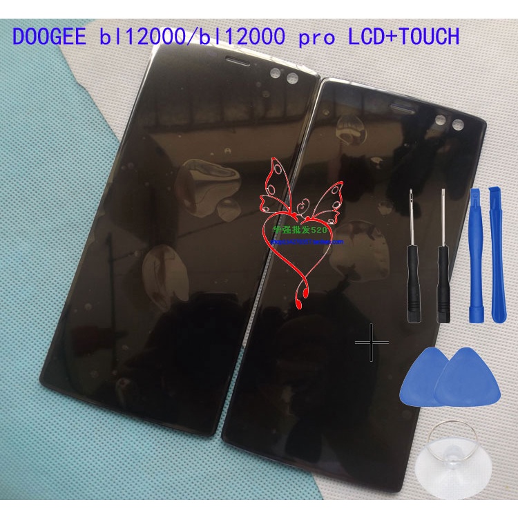 Original Doogee bl12000 Front Panel Touch Glass Digitizer Screen with LCD display for doogee bl12000 pro Phone FREE SHIP