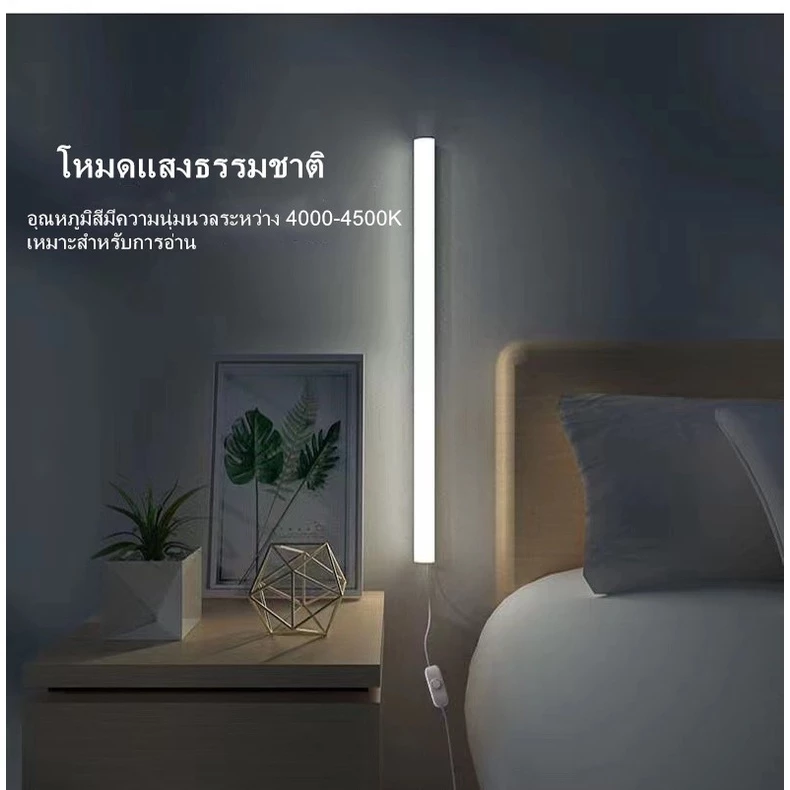 🔥【ส่งจากไทย】USB โคมไฟติดผนังห้องครัว โคมไฟตั้งโต๊ะ LED พร้อมสวิตช์ LED6