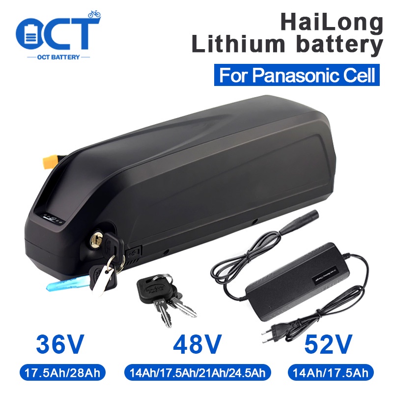 36V Electric Bike Battery Hailong 18650 48v battery pack 36v lithium battery 350w 500w 750w 1000w motor Panasonic batt00