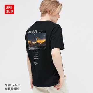 เสื้อยืด เสื้อเด็กหญิง Uniqlo UT เสื้อยืดแขนสั้น พิมพ์ลายแฟนตาซี Final Fantasy สําหรับผู้ชาย (XIII)