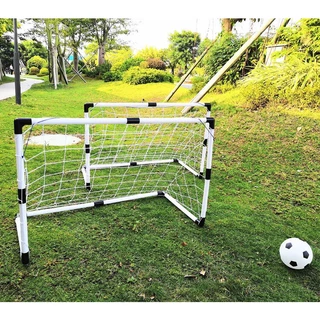 football sport 2 pcs. ประตูฟุตบอล พลาสติก ประตูฟุตซอล ประตูฟุตบอลขนาดเล็ก แบบพกพา ขนาด 92*61*48 ซม.ชุด2 ประตูฟุตบอล แถมฟ