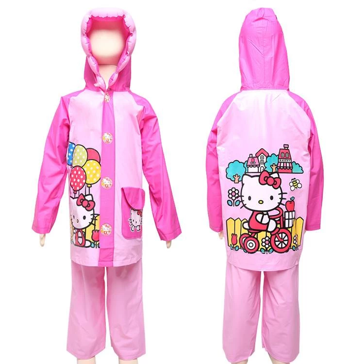 เสื้อกันฝนเด็ก พร้อมกางเกง ชุดกันฝนเด็กไปโรงเรียน thumbnail 10