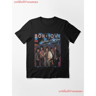 แฟชั่นที่กำหนดเอง Bon Jovi Store| Perfect Gift|Bon Jovi Essential T-Shirt บอนโจวี ​วงร็อค Bon Jovi เสื้อยืดผู้หญิง เสื้อ