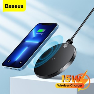 Baseus 15W Wireless Charger LED Digital Display Fast Wireless Charging Pad For iPhone 13 12 11 Pro Max Samsung Xiaomi Mi