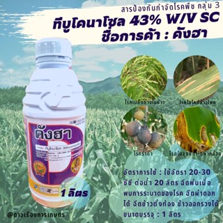 ทีบูโคนาโซล(tebuconazole) 43% SC น้ำครีม*1 ลิตร  สารป้องกันกำจัดเชื้อรา โรคกาบใบแห้ง ราสนิม ราน้ำค้างใบไหม้ ใบจุด ราดำ