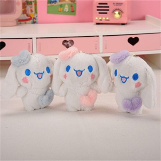 พวงกุญแจ จี้ตุ๊กตาการ์ตูน Cinnamoroll แบบนิ่ม แฮนด์เมด สําหรับตกแต่งกระเป๋า