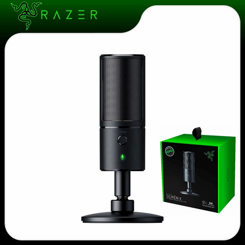 Razer Seiren X ไมโครโฟนคอนเดนเซอร์ เมาท์ช็อตในตัว แม่นยํามาก สําหรับ