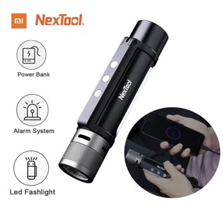 xiaomi NexTool ไฟฉาย ไฟฉายฉุกเฉิน ไฟฉายตั้งแคมป์ ไฟฉายสว่างมากOutdoor 6 in 1 LED Flashlight Ultra Bright Torch