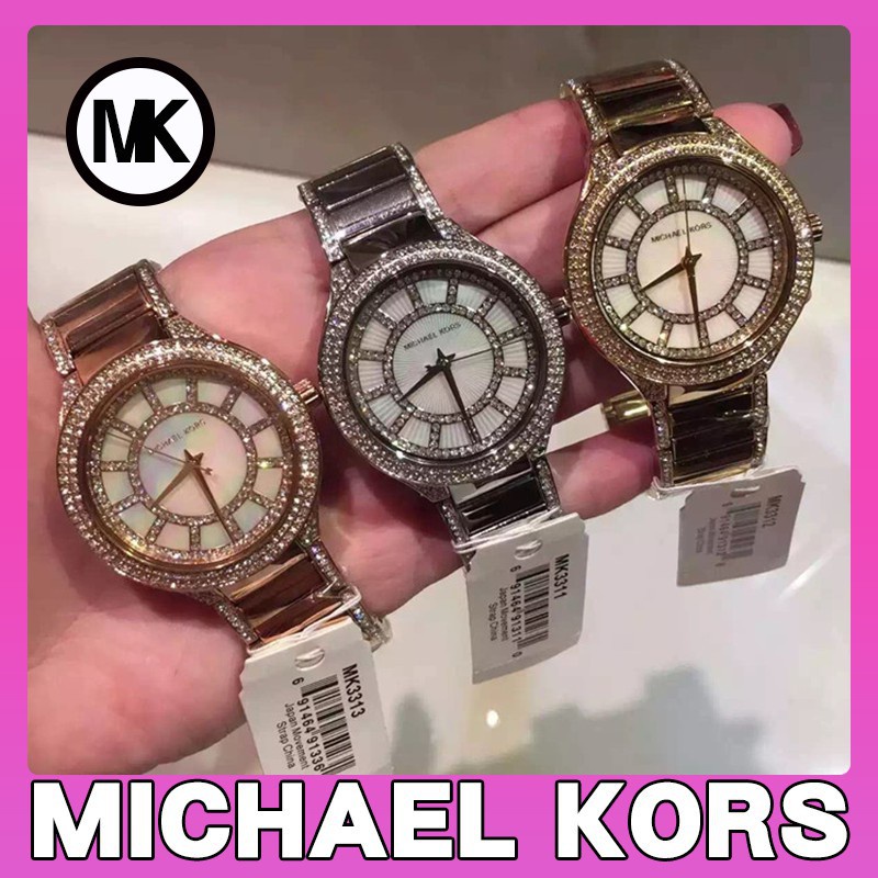 ต้นฉบับ 100%Michael Kors นาฬิกาผู้หญิงนาฬิกาผู้หญิงนาฬิกา Rose Gold Ultra-thin MK3311 MK3312 MK3313