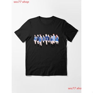 New Korea Twice "I Cant Stop Me" Denim Icon Essential T-Shirt ผู้หญิง ดพิมพ์ลาย ดผ้าเด้ง คอกลม cotton แฟชั่น discount U