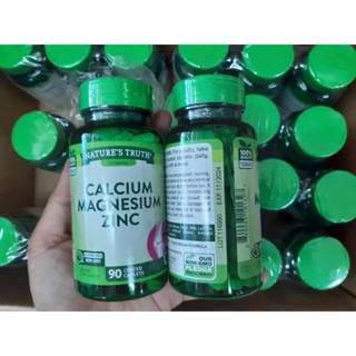 Nature’s Truth , Calcium Magnesium Zinc , 90 เม็ด, เนเจอร์ทรูทร์, Nature Truth , แคลเซี่ยม แมกนีเซียม ซิงค์ สังกะสี