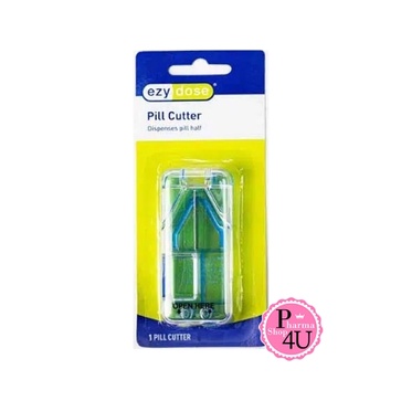 Ezydose Pill Cutter Safety Lock ที่ตัดเม็ดยา รุ่นมีที่ล็อค พร้อมช่องเก็บ 1 ชิ้น คละสี #10159