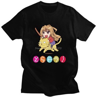 Tee - ร้อนขายอะนิเมะ WAWNI Toradora ผ้าฝ้ายเสื้อยืดฮิปฮอปบุรุษแฟชั่นจดหมายพิมพ์สตรีทแวร์ลําลองหลวมเ