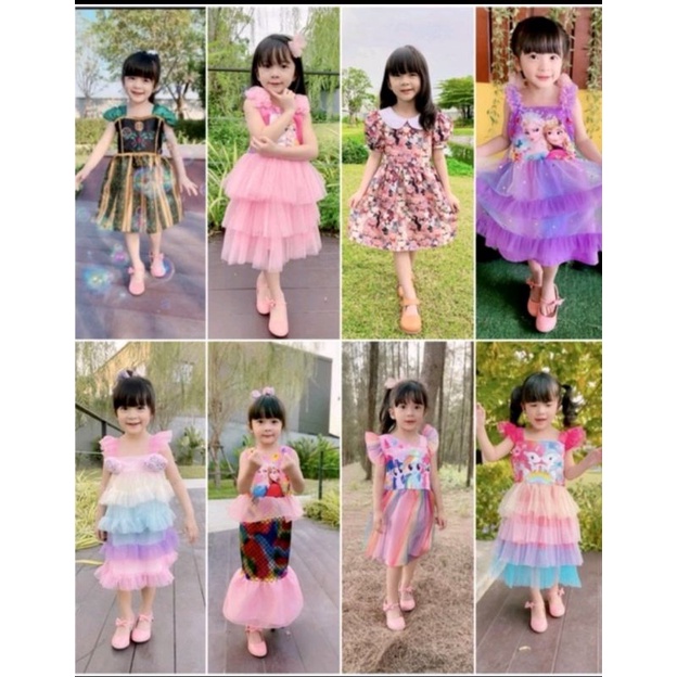 ชุดเจ้าหญิง ชุดเด็กเด็ก 2-8 ขวบ💕มีหลายแบบ(1)