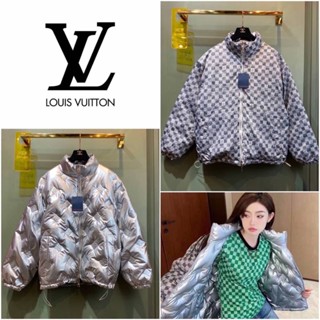 เสื้อแจ็คเก็ต LOUIS VUITTON METALLIC MONOGRAM FLOWERS REVERSIBLE PUFFUR JACKET