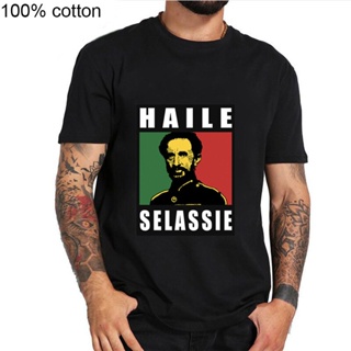 เสื้อแฟชั่นผญ2022 อื่นๆ - ผู้ชาย tshirt oversize Retro Haile Selassie จักรพรรดิเสื้อยืดเอธิโอเปีย R