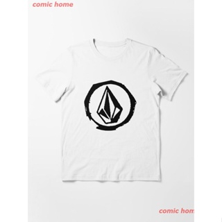 2022 Black Street Volcom Essential T-Shirt เสื้อยืด ดพิมพ์ลาย ดผ้าเด้ง คอกลม cotton แฟชั่น sale Unisex