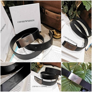 Armanis Men Factory Leather Belt เข็มขัดหนังแท้  [หัวเข็มขัดมีรอยขนแมวทั้งล๊อต]Code:B4D270965 แบรนด์แท้ 100% งาน Outlet