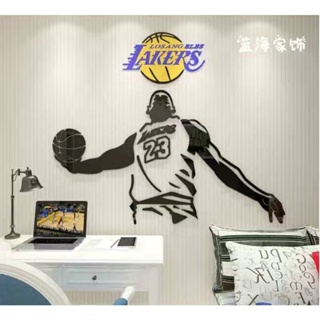 home decorateสติ๊กเกอร์อะคริลิกรูปภาพนักบาสNBAติดผนัง อะคริลิกแต่งห้องรูปนักบาสในตำนาน อะคริลิคติดผนัง ของตกแต่งผนังDIY