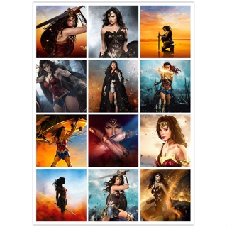 โปสเตอร์ภาพวาดสีน้ํามันบนผ้าใบ รูป DC Wonder Woman Justice League สไตล์โมเดิร์น สําหรับตกแต่งผนังบ้าน