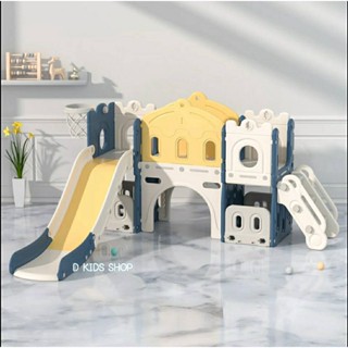 สไลเดอร์ปราสาท Kingdom Slider มาพร้อมแป้นบาส และลูกบาส สะพาน…