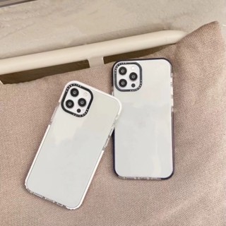 เคสTPUใสขอบสีดำขาว iP6 iP6S iP7 iP8 iPSE2020 iP6PLUS iP6SPLUS iP7PLUS iP8PLUS iP11 iP11PROMAX iP12 iP12PRO iP12PROMAX