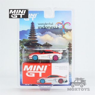 โมเดลรถยนต์ MINI GT 1:64 NISSAN 35GT-RR Ver.1 Wonderful Indonesia RHD ของเล่นสําหรับเด็ก