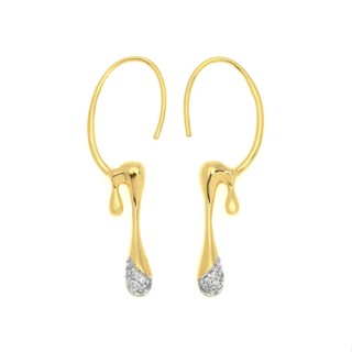 Aevari Golden Honey Earrings Sterling Silver 925 Gold &amp; Rhodium Plated