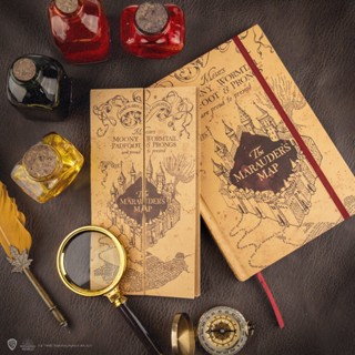 Notebook with foldable Marauders map สมุดโน๊ตพร้อมแผนที่ตัวกวน