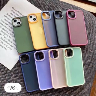 พร้อมส่ง 9 สี เคสขุ่น เคสขอบสี 🌉 ขอบสีหลังขุ่น